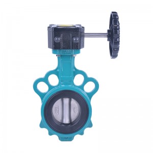 304 Tisiki Suia nofoa malūlū mafolafola butterfly valve DN50-DN300 Gearbox