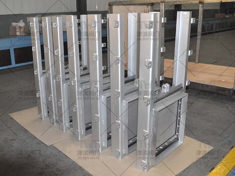 The manual stainless steel wall penstock has been produced