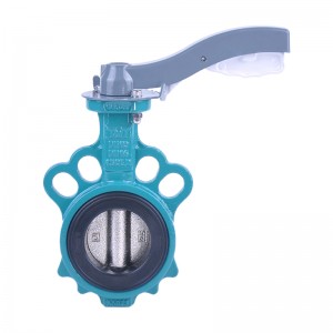 GGG40 Disc Maaaring palitan ng malambot na upuan wafer butterfly valve DN50-DN150 Lever