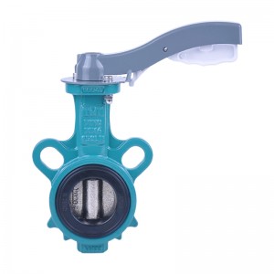 GGG40 Disc Hiki ke hoʻololi i ka noho palupalu wafer butterfly valve DN50-DN150 Lever