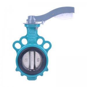 GGG40 Disc Maaaring palitan ng malambot na upuan wafer butterfly valve DN50-DN150 Lever